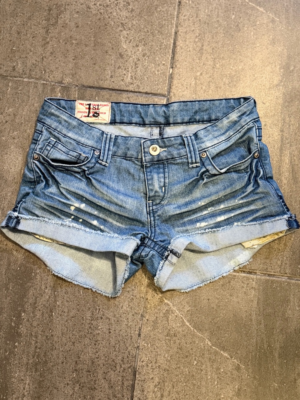 Vintage 90s First Kiss Denim Shorts High Waisted Cutoff Frayed